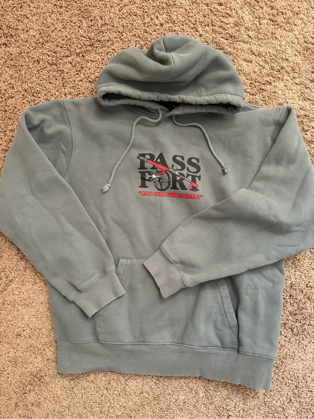 Pass Port Gray Pullover Hoodie